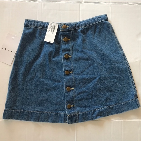 American Apparel Skirts New American Apparel Aa Denim Button Front